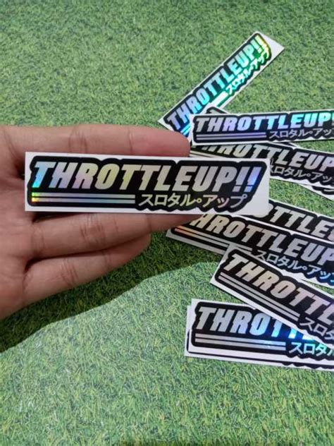 Sticker Throttle Up Printcutt 12cm Stiker Throttelup Acesoris Variasi