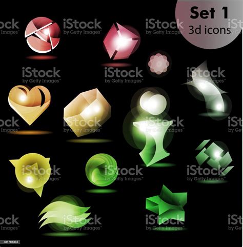 Large Collection Of Detailed Vector Icons And Design Elements Stock ...