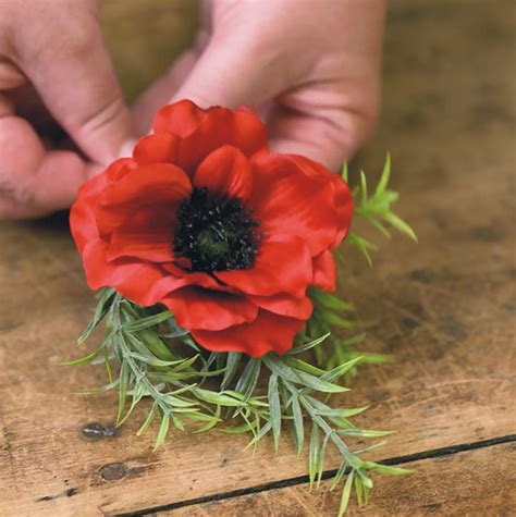 Natures Tribute Weaving Red Poppies And Rosemary Into The Anzac