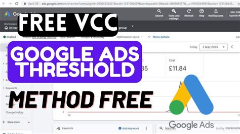 Google AdWords Threshold Method 2023 Get Unlimited Virtual Card For