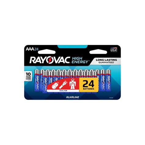 RAYOVAC HIGH ENERGY AAA TRIPLE A ALKALINE BATTERIES 24 PACK