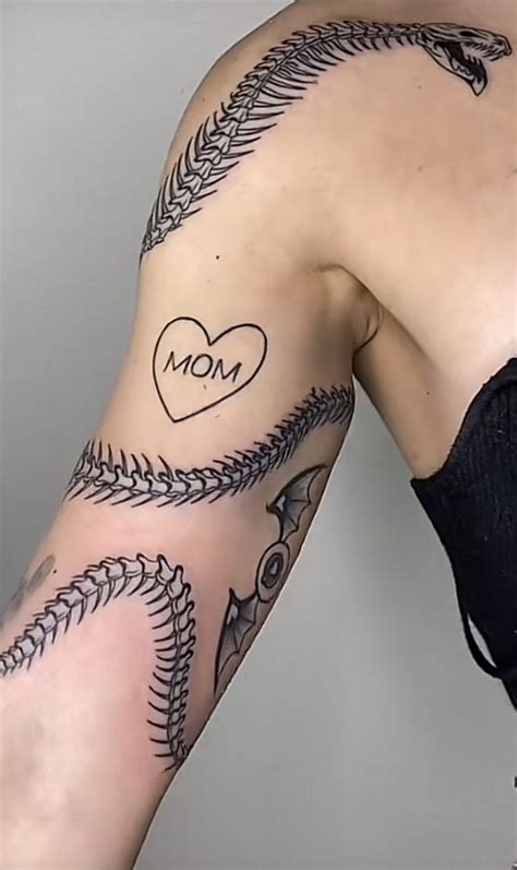 Snake Skeleton Tattoo Artofit