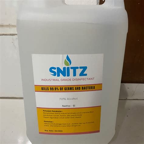 Jual Alkohol Ethanol Alcohol Disinfectant Merk Snitz Liter