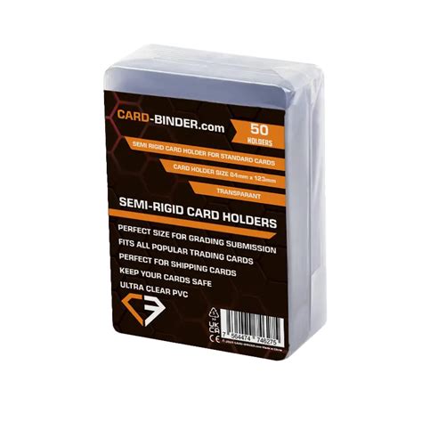 Semi Rigid Card Holders Sleeves 50 Card