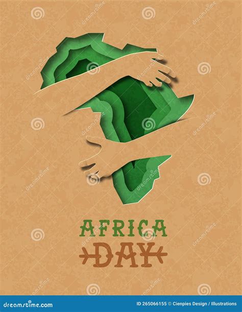 Diario De Frica Corte Mapa Verde Abrazo Concepto De Amor Ilustraci N