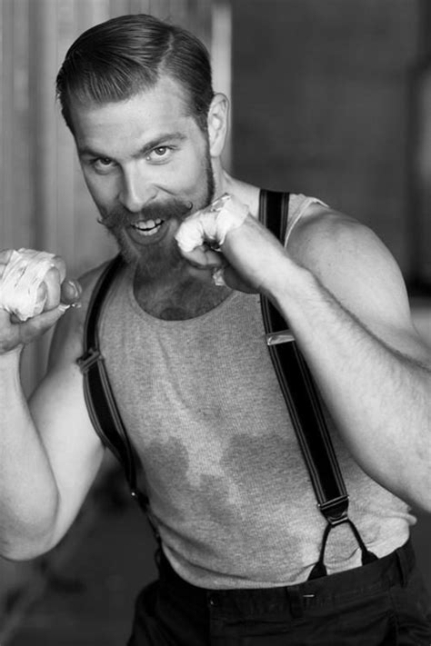 XC Mens Braces Braces Suspenders Pogonophile Beard Tattoo Mode