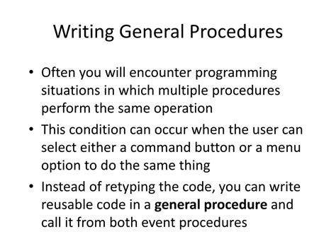 Ppt Writing General Procedures Powerpoint Presentation Free Download