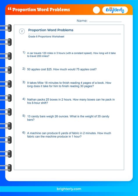 Free Printable Proportion Word Problems Worksheets Pdfs