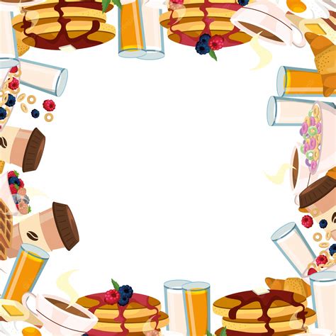 Breakfast Border Clipart PNG Images, Breakfast Breakfast Border - Clip ...