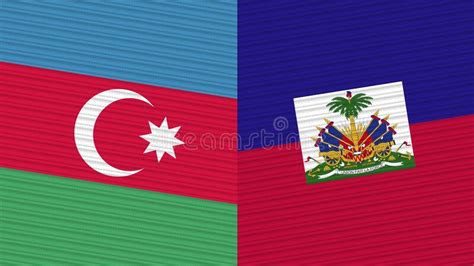 Haiti And Azerbaijan Two Half Flags Together Stock Image Image Of