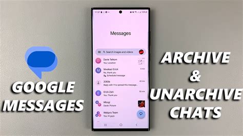 How To Archive And Unarchive Messages In Google Messages Youtube