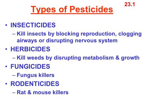 Types Of Insecticides