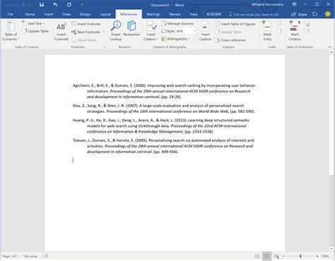 Apa Microsoft Word