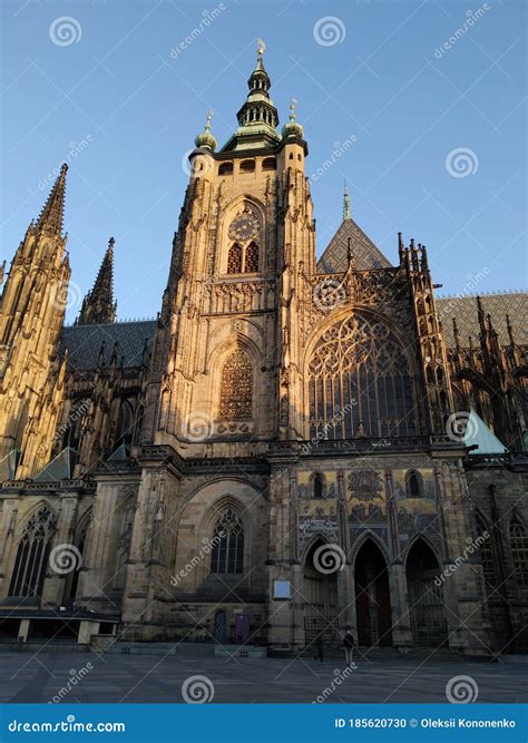 The Medieval Gothic St Vitus Cathedral In Prague Stock Photo Image