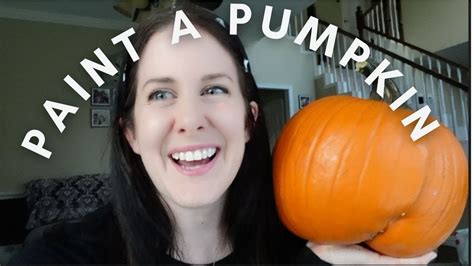 Painting A Pumpkin With Glow In The Dark Paint Vlogtober Day Youtube