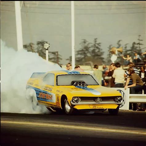 Motor Racing Plymouth Barracuda Drag Car Don Schumacher X Old