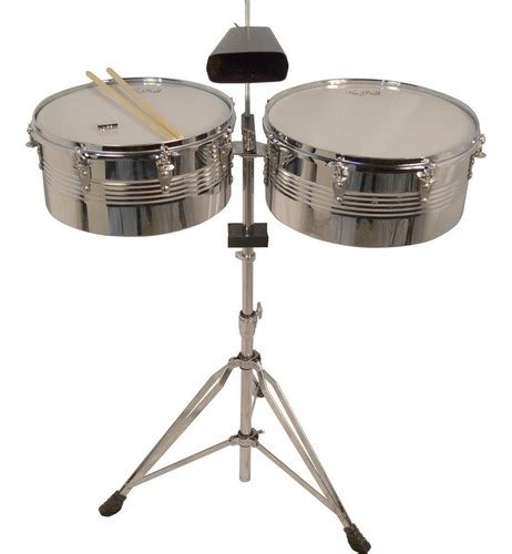 Timbales Latinos Jendrix 13 Y 14 Pulgadas Con Cencerro Envío gratis