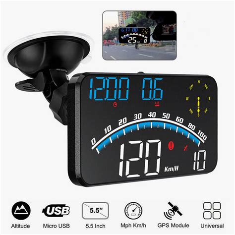 Universal G10 5 5 Polegadas Carro GPS HUD Head Up Display Speedmeter