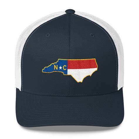 North Carolina Flag Patch Mesh Trucker Cap - Etsy