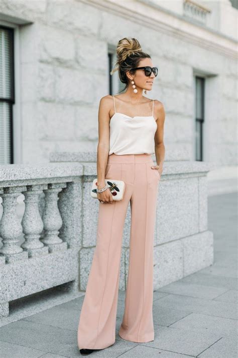 Amazing Outfits With Wide Leg Pants For Women Wedding Guest