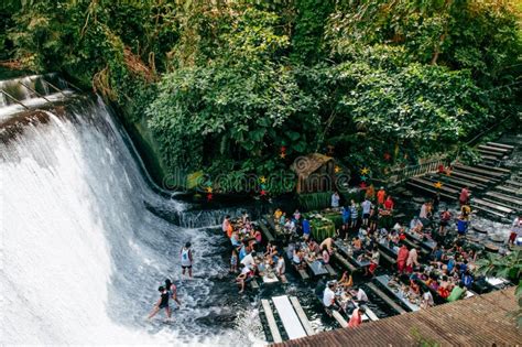 Waterfall Restaurant Villa Escudero San Pablo Philippines Editorial