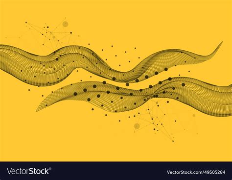 Abstract wave is made in a frame style Royalty Free Vector