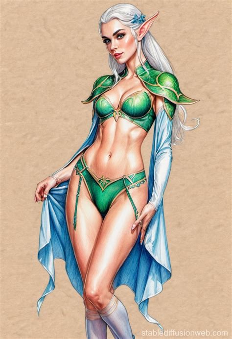 Elegant Elf In Skimpy Attire Stable Diffusion Online