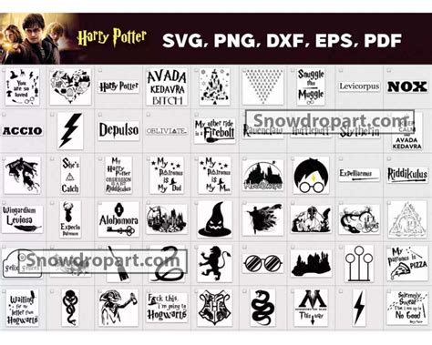 1000 Harry Potter Svg Bundle Harry Potter Svg Harry Potter Elements Svg Snowdrop Art High