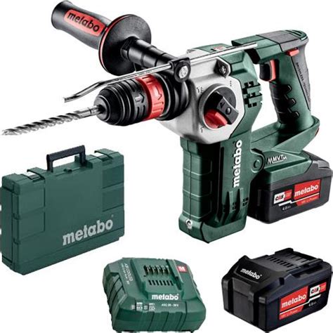 Metabo KHA 18 LTX BL 24 Quick 18V Brushless SDS Drill 2x 4 0Ah