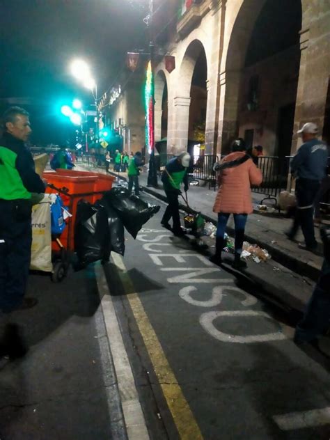 Ayuntamiento De Morelia Recolecta 31 Toneladas De Basura Tras Festejos