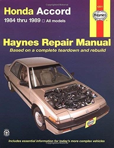 Find Honda Accord Service Shop Repair Manual