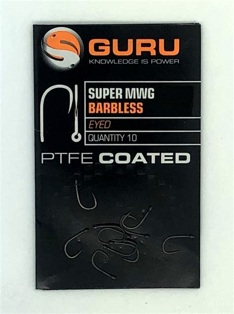 Guru Super MWG Eyed Barbless Coarse Fishing Hook 20 Tackle Up