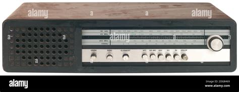 Old Black Radio Tuner Cutout Stock Photo Alamy