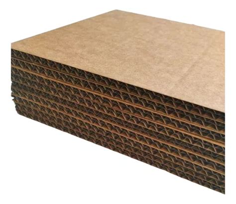 10 Pzs Láminas De Cartón Corrugado Doble De 50cm X 50cm en venta en