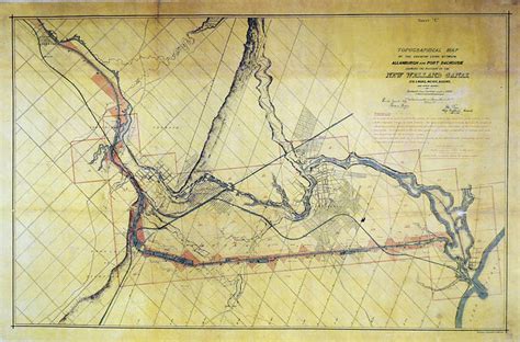 Reproduction of a topographical Map of the New Welland Canal - Discover ...