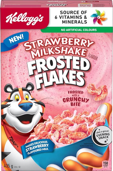 Kellogg S Frosted Flakes® Strawberry Milkshake Flavour Cereal Amazon Ca Grocery And Gourmet Food