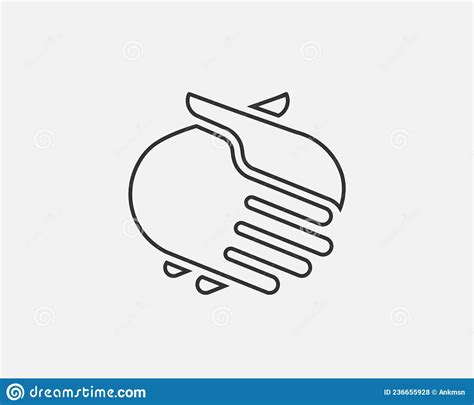 Business Handshake Line Icon Outline Vector Sign Linear Style