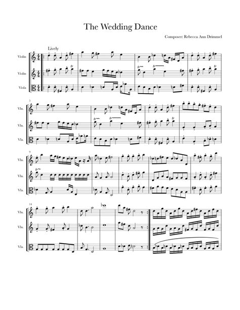 The Wedding Dance String Trio By Rebecca Drimmel Sheet Music For