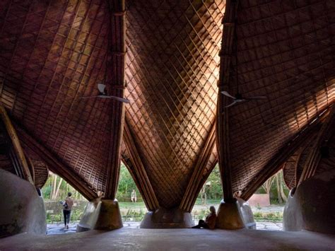 Five Copper Petals Dramatically Enclose A Bamboo Yoga Studio In A Lush