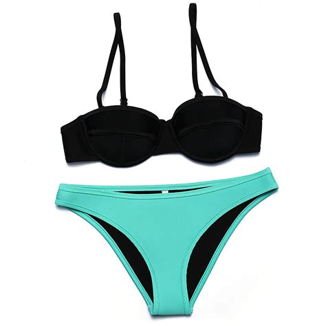 Newest Swimwear Women Bikini Sexy Girl Neoprene Bikini Set Push Up