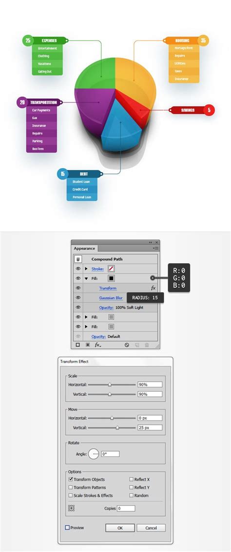 How To Create A 3d Pie Chart Design In Adobe Illustrator Chart Design Adobe Illustrator Design