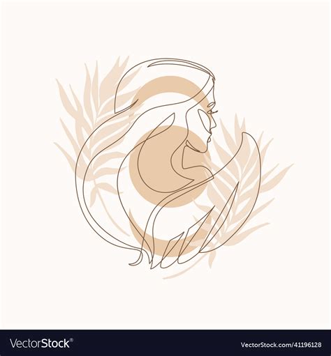 Elegant Astrology Emblem Symbol Outline Contour Vector Image