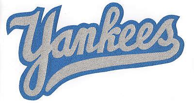 Huge Metallic New York Yankees Iron On Patch Ebay