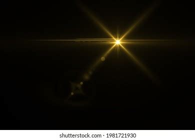 Beautiful Lens Flare Effect On Black Stock Illustration