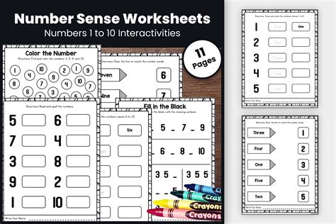 1 10 Number Sense Activities Worksheets Graphic By Thestudykits