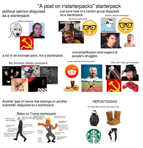 A Post On R Starterpacks Starterpack R Starterpacks Starter Packs Know Your Meme