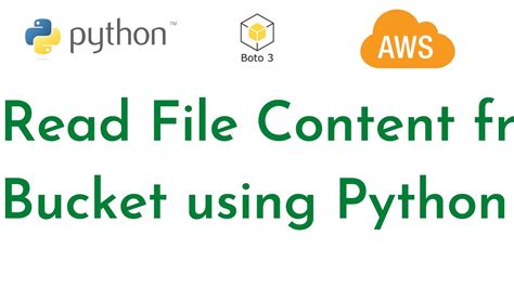 How To Read File Content From S3 Bucket Using Python Boto3 Python For Aws Python Script For