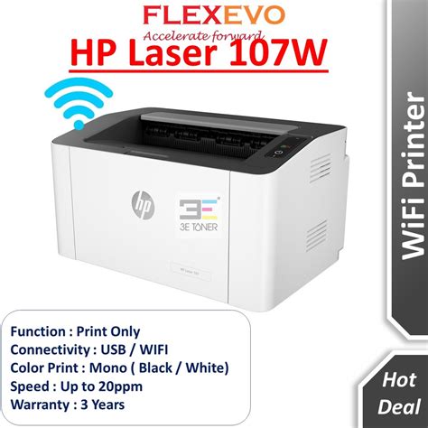 Hp Laserjet 107w Wifi Single Function Mono Laser Printer Shopee Malaysia