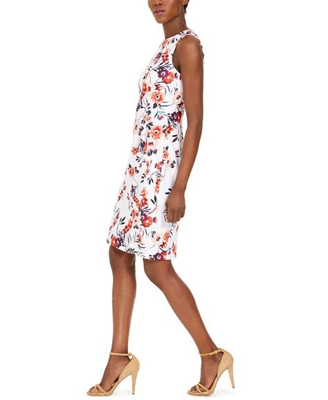 Calvin Klein Floral Print Scuba Sheath Dress Macys