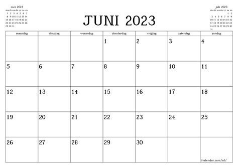 Afdrukbare Kalenders En Planners Voor De Maand Juni 2023 46 OFF